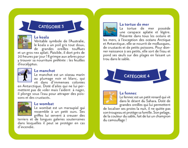 Le Monde des Animaux - Abonnement 1 an - 4 n° + Le jeu de cartes La grande bataille - Spécial Animaux